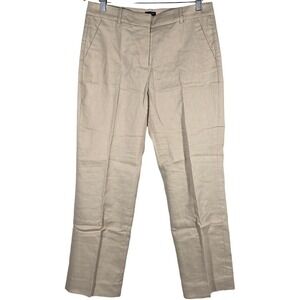 J. Crew Factory‎ Kallie stretch linen-blend straight-leg pant 10